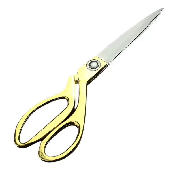 [0560_gold_plating_scissor] Gold Plated Professional Cloth Cutting Scissor
