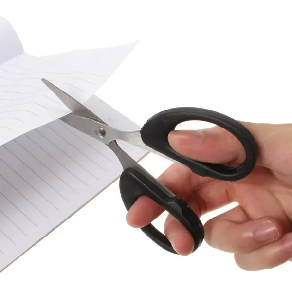 [1800_160mm_ss_scissors] Stainless Steel Scissors with Plastic handle grip 160mm (1Pc Only)