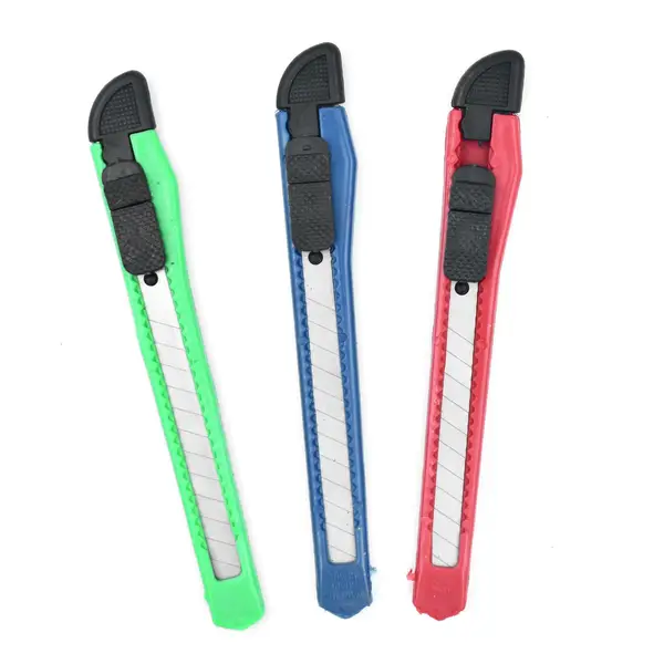 [4665_12pc_art_desiging_knives] Paper Cutter Stationary Item Standard Quality Knife ( 12PC SET )