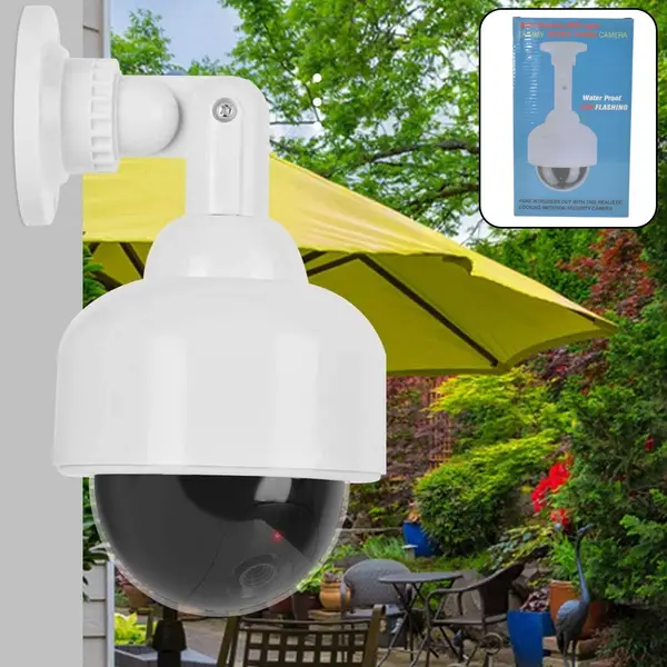 [8326_dummy_camera_with_led_light] Fake / Dummy Camera CCTV,  with Flashing Red LED Light (1 Pc / Battery Not Included)