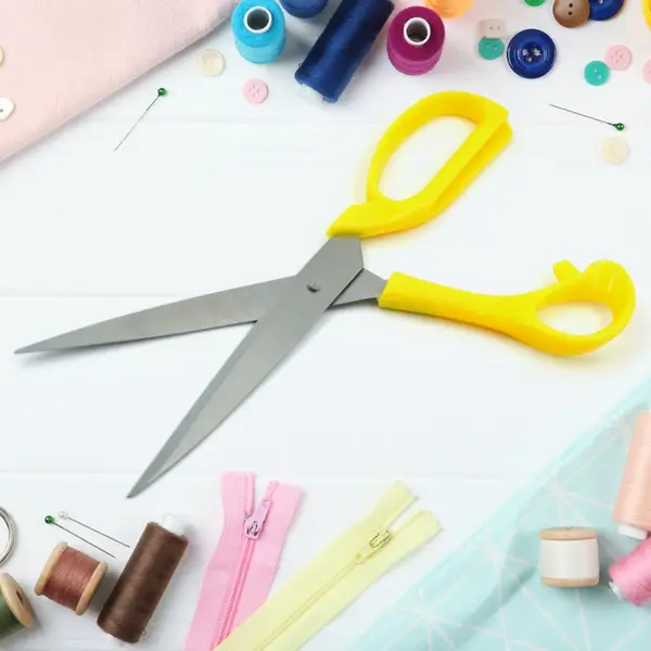 [7583_ss_scissor_9_inch_cover] Scissors for craft work paper cutter Scissor stainless steel All Purpose Ergonomic Comfort Grip Office Scissors Craft Shears Sharp Scissors (9 Inch)