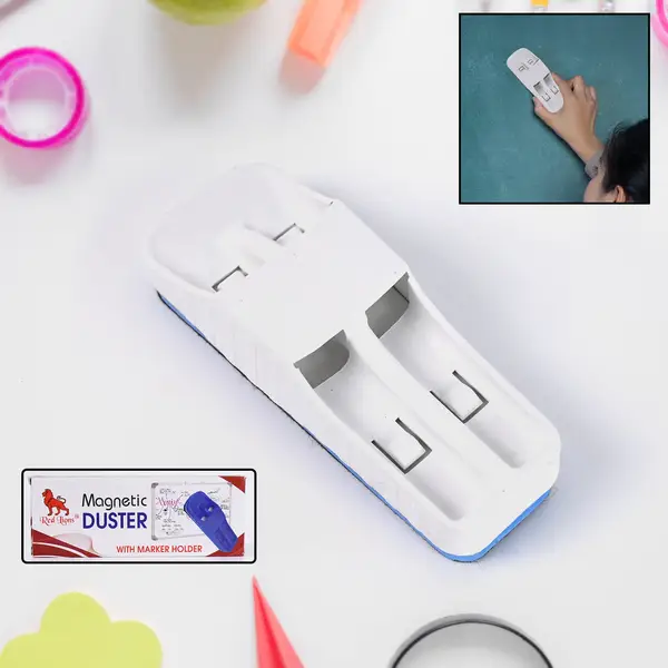 [4839_magnetic_duster_with_marker_holder] Magnetic Duster With Marker Holder (1 Pc)