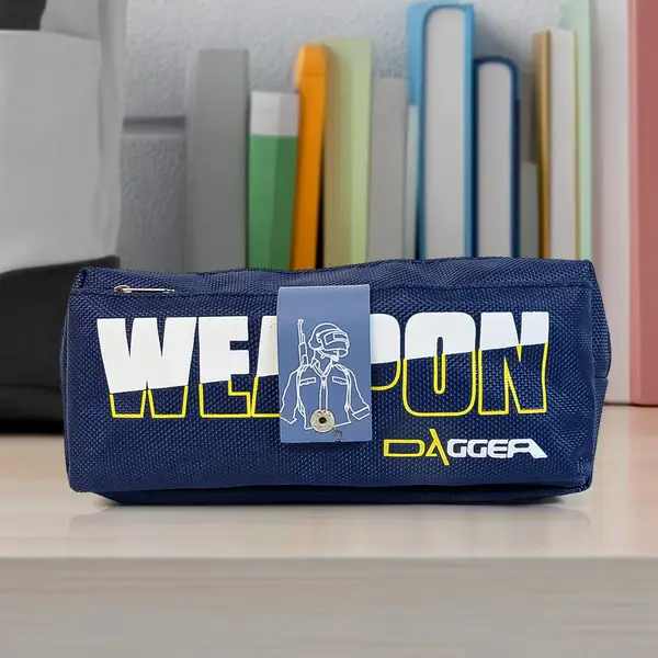[12404_pencil_zip_pouch_1pc_no17] Pencil Pouch With Zipper 1 Pc / 2 Compartment)