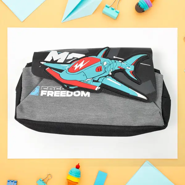 [12409_pencil_zip_pouch_1pc_no100] Pencil Pouch With Zipper (1 Pc / 2 Compartment )