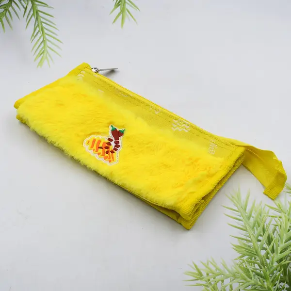 [7046_multipurpose_2pocket_pouch] Smart Double Pocket Zipper Pouch – Multipurpose, Washable Stationery Organizer for School & Travel (2-Pocket)