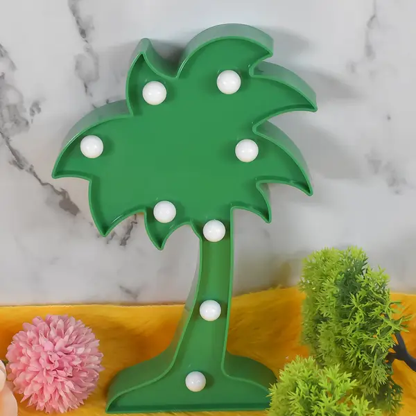 [6364_cartoon_shape_led_lamp_1pc_no3] LED Night Light Coconut Tree Light Romantic Table Lamp (1 Pc / Battery Not Included)