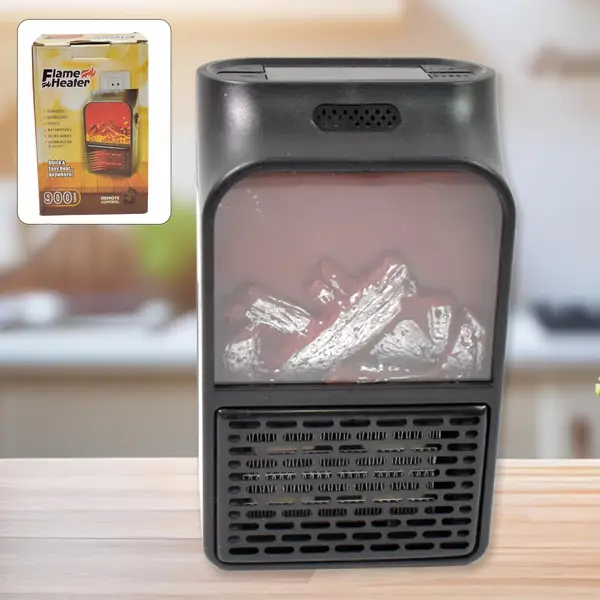 [14018_mini_electric_flame_heater_900w_no2] Portable Electric Fireplace lamp LED Flame Heater (900w / 1 Pc)