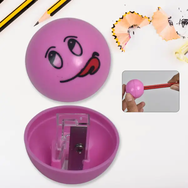 [18462_mix_des_pencil_sharpener_1pc] Round Shape Mix Design Pencil Sharpener (1 Pc / Round Shape Mix Design)