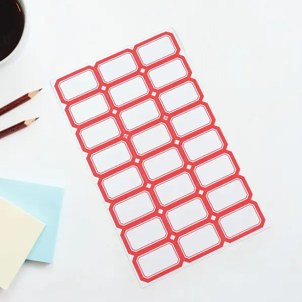 [19298_writable_label_sticker_1_sheets] Multipurpose Writable Blank Label Sticker Sheets (1 Sheet)