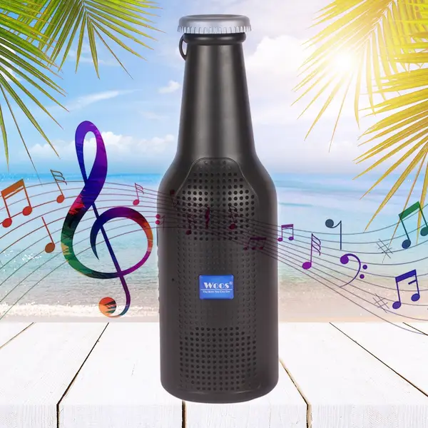 [1289_bottle_bluetooth_speaker] Bottle-Shaped Wireless Bluetooth Speaker with FM, USB & AUX Support
