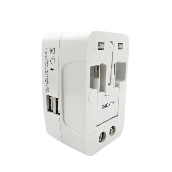 [12671_universal_travel_adaptor_1pc] All-in-One Universal Worldwide Travelling AC Adaptor Plug (AU / UK / US / EU) International Power Charger Electric USB Power Plug Socket Adapter Converter (1 Pc)