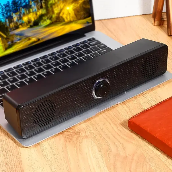 [13360_wired_plug_n_play_desk_speaker] Desktop, Computer Speaker, Wired Plug and Play USB Powered Speaker (1 Pc)