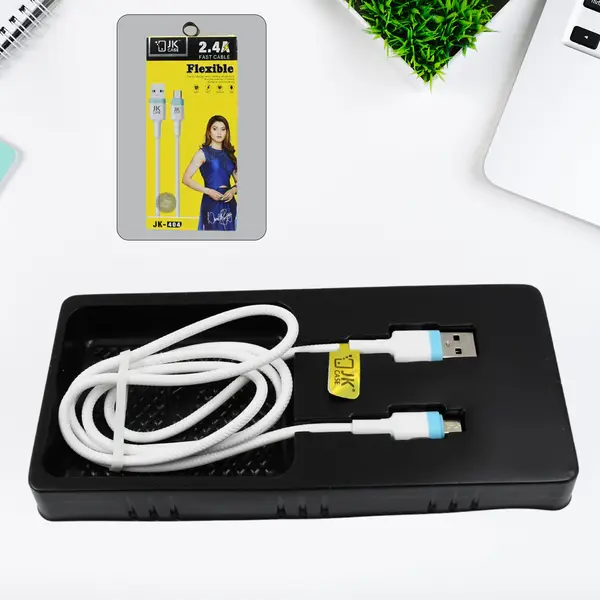 [13422_micro_charging_cable_jk404] JK 2.4A Fast Charging for android & Data Transfer (1 Pc)