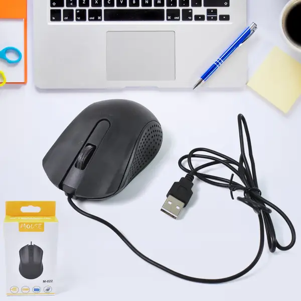 [13505_wired_optical_mouse_1pc_no1] Computer / Laptop Wired Optical Mouse, M-022 (1 Pc)