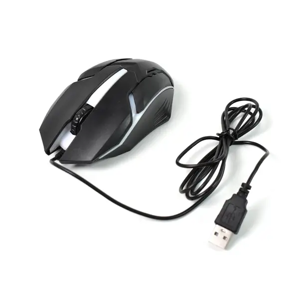 [13503_colorful_lighting_wired_mouse_no3] USB Wired Mouse, Ergonomic Design Gaming Mouse  (1 Pc)