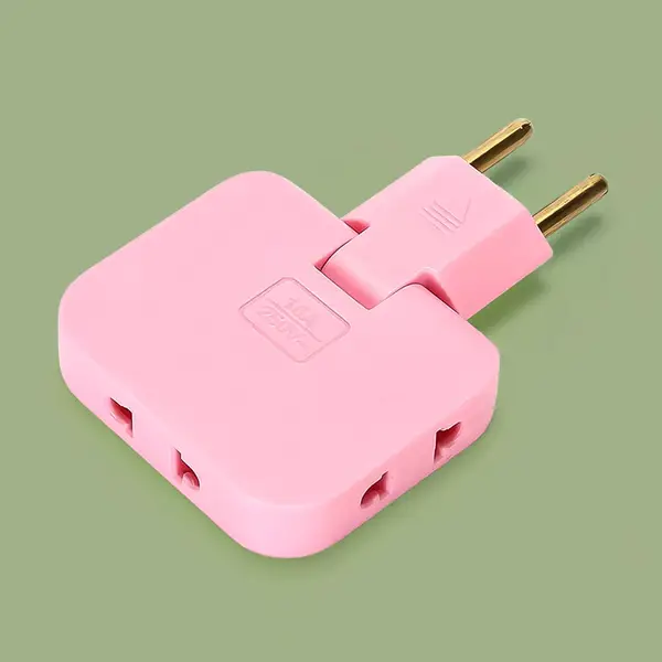 [7219_3in1_foldable_wall_plug_adapter] Wireless 3 in 1 Foldable Wall Plug Adapter / Socket / Converter (1 Pc)