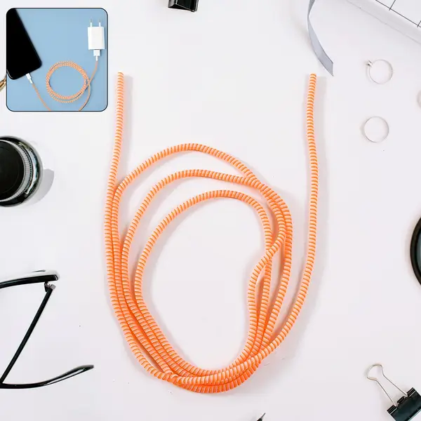 [14098_cable_protector_sleeve_1pc] Flexible Spiral Cable Protector Sleeve (1 Pc)