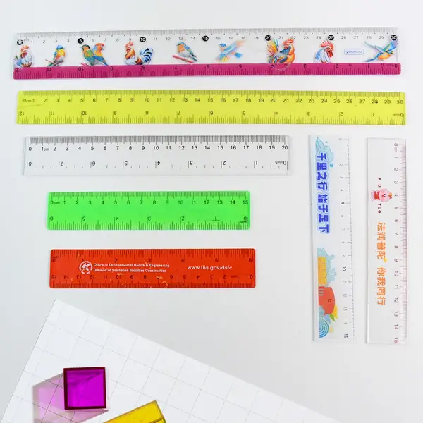 [19145_mix_design_plastic_ruler_1pc] Premium Quality Assorted Plastic Ruler (1 Pc & Mix Design)