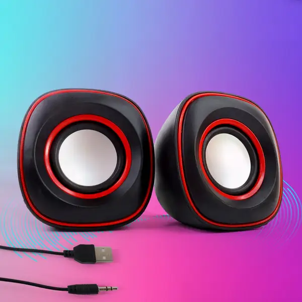 [9888_portable_multi_usb_mini_speaker] PC Speakers, Computer Speakers (1 Set)