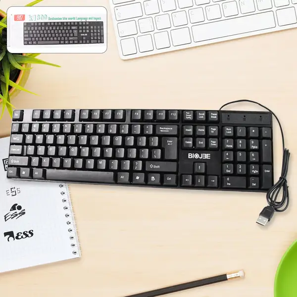 [13597_104_keys_usb_wired_keyboard_1pc] Wired USB Keyboard 104 Keys (1 Pc)
