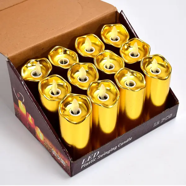[6563_cnl_12pc_swinging_candle] Big Swinging Candle 12pcs For Wedding Decoration And Birthday Party
