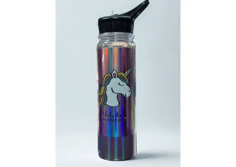 [PT-1671] Let's Be Unicorns Holographic Water Bottle