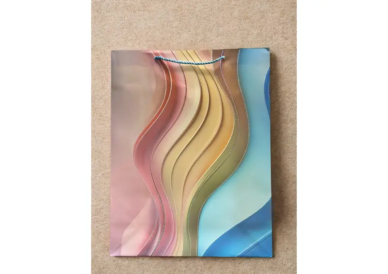 [PT-1721_Bag_Set_1of 4] Aurora Luxe – Wave Pattern Gift Bag Set (Set of 4)