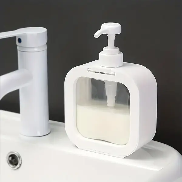 [6870_snapsink_dispenser_with_pump] Snap sink Dispenser Plastic Clear Empty Pump Lotion Bottles (1 Set)