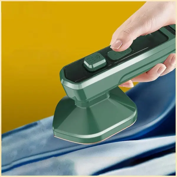 [0312_mini_steam_iron_1pc] Mini Steamer & Iron: 2-in-1 Portable Travel Friendly