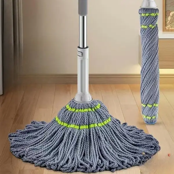 [4286_cleaning_squeeze_twist_mop] Squeeze Twist Mop Self Wringing Mop, Stainless Steel Handle (1 Pc)