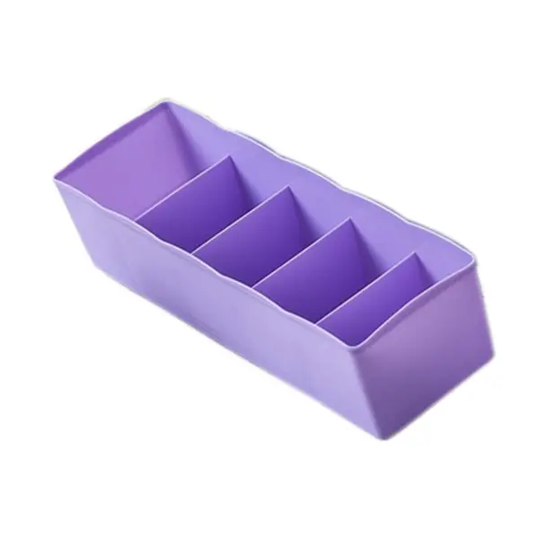 [1371_loose_5sec_socks_tray] Dividers Tray Organizer Clear Plastic Bead Storage Tray (Multicolour)