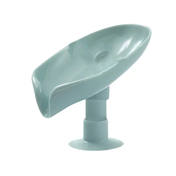 [4831_leaf_shape_soap_holder] Self Draining Soap Holder for Bathroom Leaf Shape Soap Tray