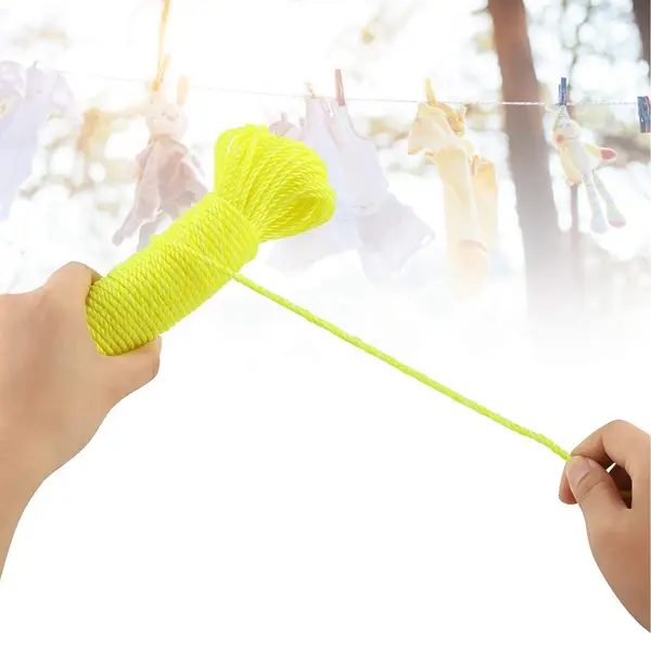[9116_3mtr_cloth_drying_rope] 3m Heavy-Duty Laundry Drying Rope (1 Pc, Mixed Colors)