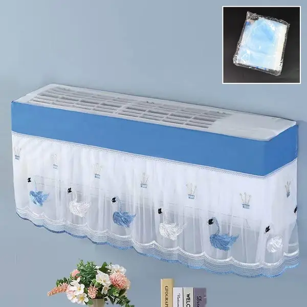 [6651_split_ac_cover_1_ton] Ac Cover Air Conditioning Dust Cover Folding Designer (Approx 1 Ton / 1 Pc / ac curtain / Mix Design)