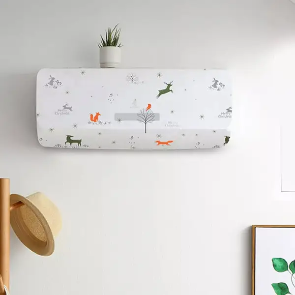 [6025_ac_dust_cover] Air Conditioning Dust Cover Waterproof Folding Ac Cover