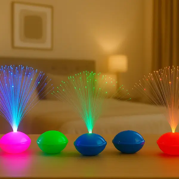 [8305_led_night_lamps_set_12pc] Fiber Optic LED Night Lamps Set (12 Pc)