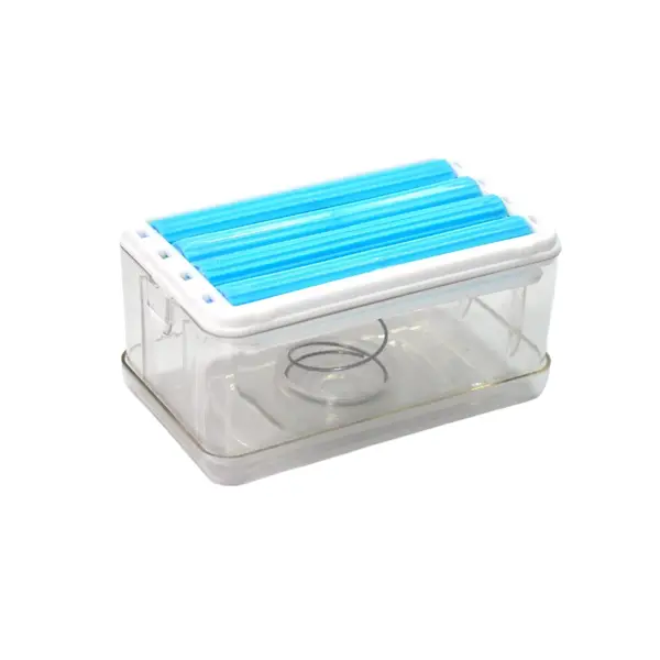 [6296_multifunction_soap_holder] 2-in-1 Portable Soap Dish & Dispenser – Multifunctional Soap Holder with Roller & Drain Holes for Bathroom, Kitchen, Home Use (1 Pc)