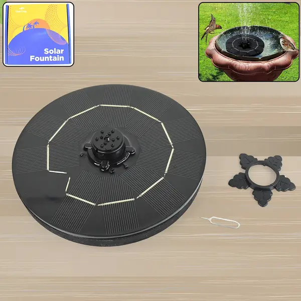 [8603_solar_floating_water_fountain] Fast Fountain by Pocket Hose - Solar-Powered - Instantly Adds a Water Feature Virtually Anywhere - 5 Spray Modes - No Installation or Batteries Required - Great for Bird Baths, Pools, Pond & More (1 Pc)
