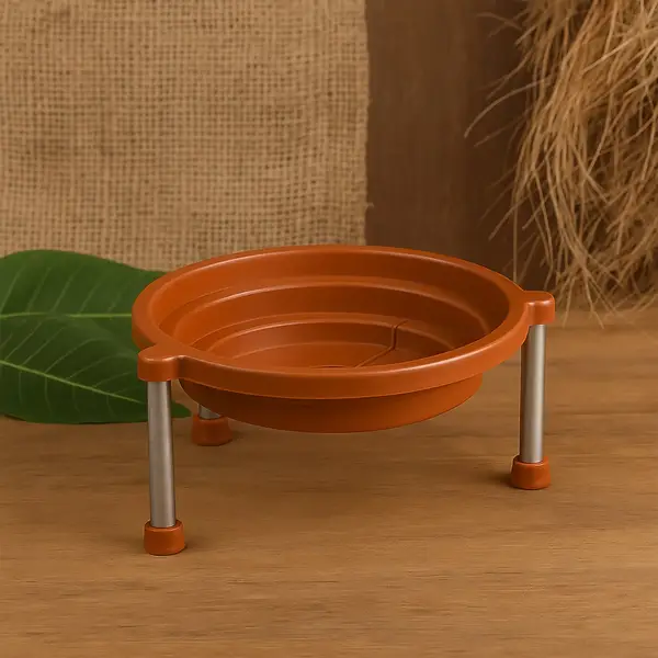[0150_plastic_matka_stand] Multipurpose Matka Stand  /  Plant Pot Water Pot Stand Plastic for Home & Kitchen (1Pc)