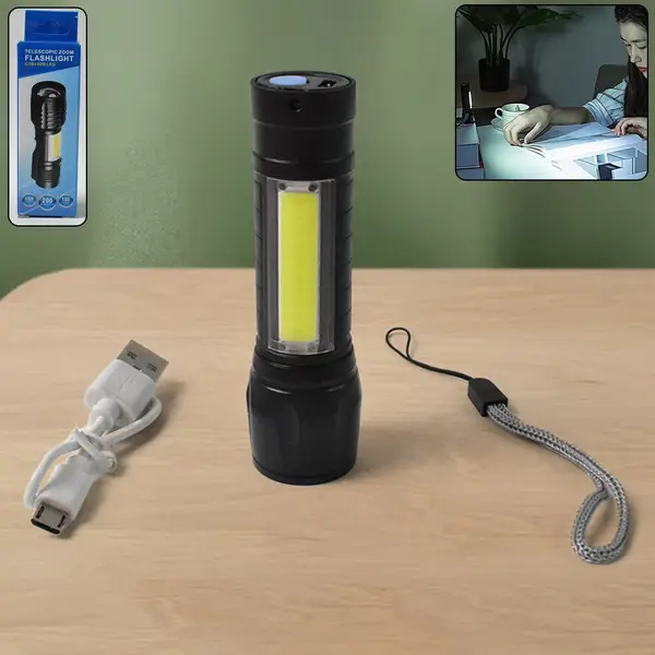 [18994_2in1_mini_pocket_torch_light_1pc] Mini 2 in 1 High Power Pocket Torch Light (1 Pc / Mix Design)