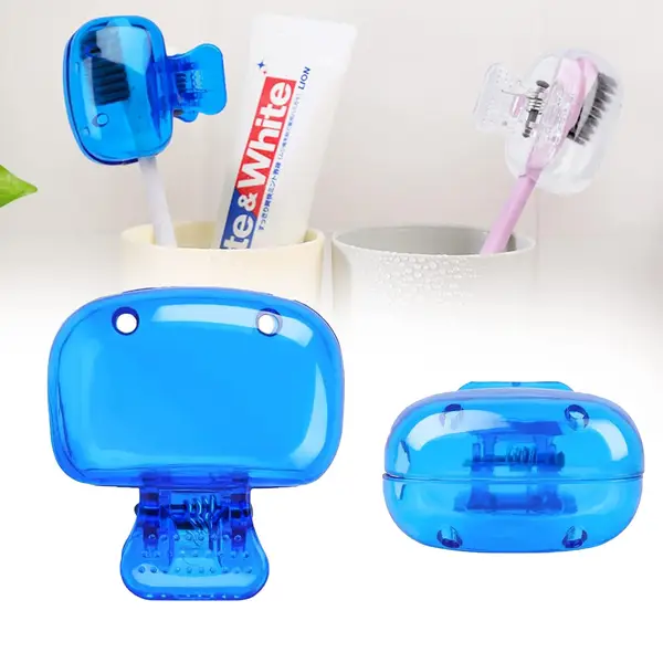 [8963_pla_toothbrush_head_cover_cap_1pc] Plastic Toothbrush Head Cover Cap (1 Pc)