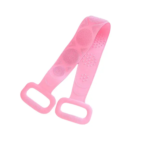 [13963_sili_body_back_scrubber_mid] Silicone Body Back Scrubber - Double-Sided Bath Brush for Deep Cleaning & Massage (Medium Size /1pc)