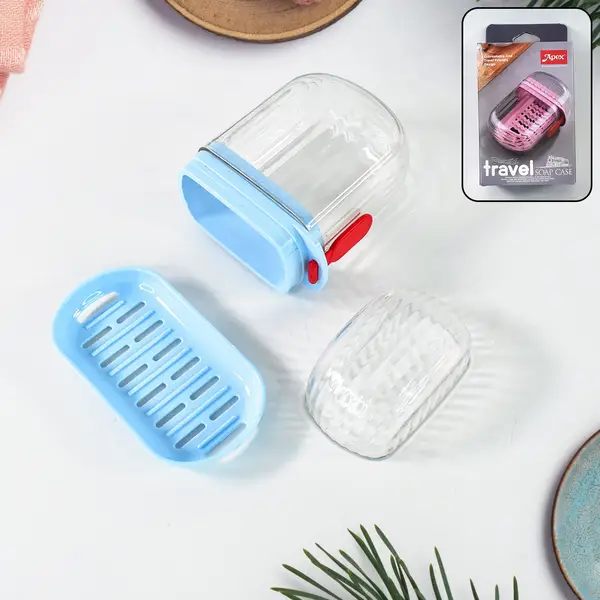 [11676_apex_travel_soap_case_tsc] Apex Unbreakable Travel Soap Case with Secure Lock  ,Sabudani(1 Pc)