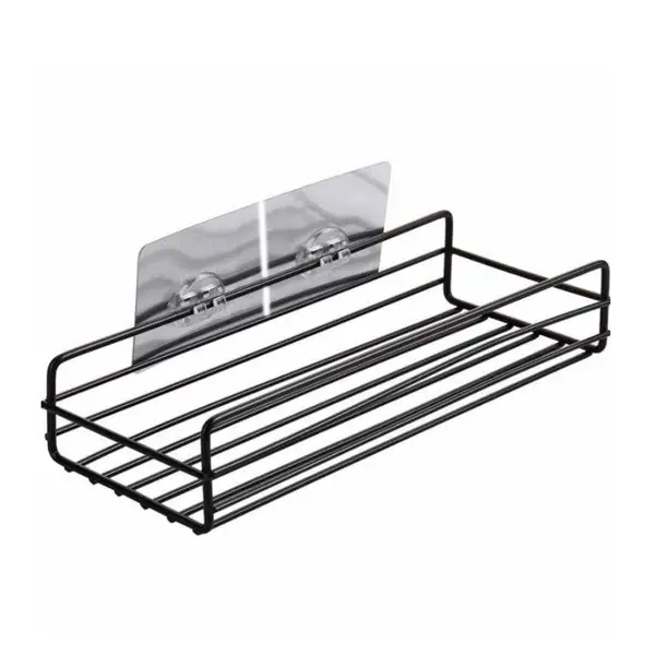 [1764_1_layer_soap_rack] Multipurpose Wall Mount Metal Bathroom Shelf and Rack for Home and Kitchen.