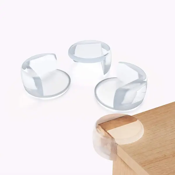 [7423_4pc_r_edge_protectors] Corner Guards Clear Corner Protectors High Resistant Adhesive (Pack of 4Pc)