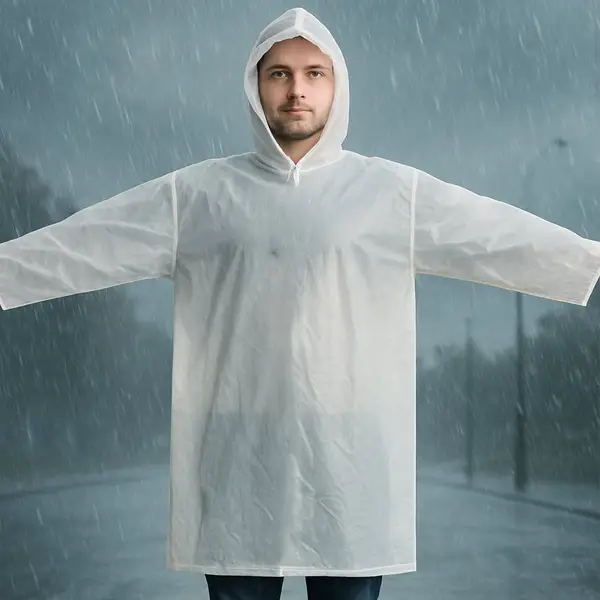 [13133_reusable_rain_coat_1pc] Raincoat Protect Body Arms Legs, Waterproof Reusable Rain Suit for Outdoor Accessory (1pc)