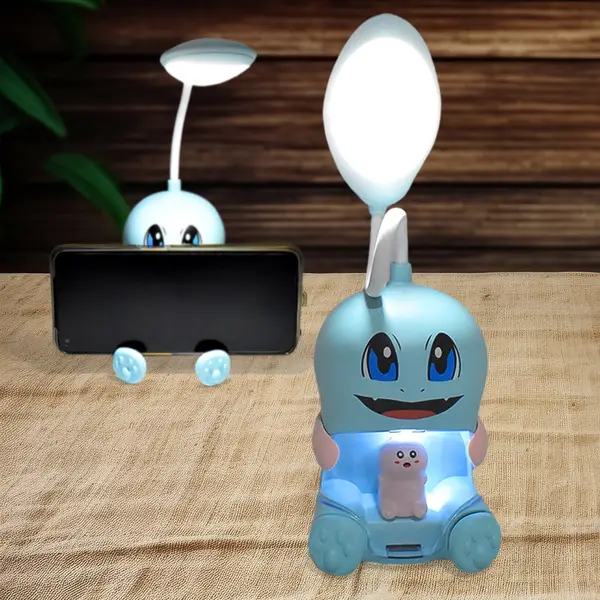 [13496_cartoon_led_desk_lamp_n_phone_stand] Cartoon LED Desk Light, LED Lamps Button Control (1 Pc / Mix Color)