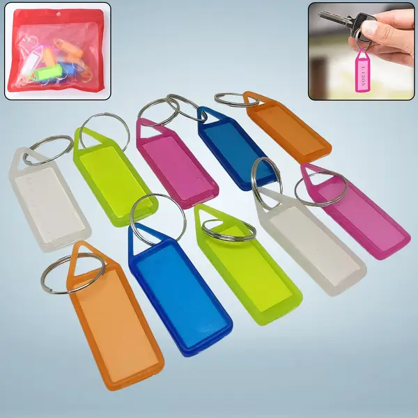 [8927_10pc_keychain_tag_lablel] 10 Pc Keychain Tag Label Used For Decorative Purpose On Keys And All