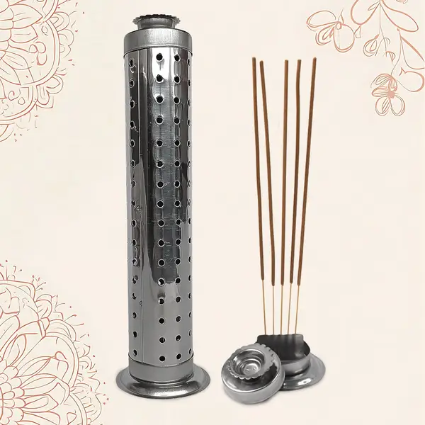 [9899_ss_agarbatti_stand_1pc] Stainless Steel Agarbatti Stand for Puja (1 Pc)