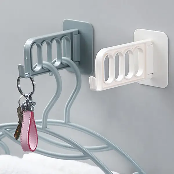 [4859_sticky_hanger_hook_4cell] Single Door Hook for Bathroom Kitchen Bedroom Cubicle